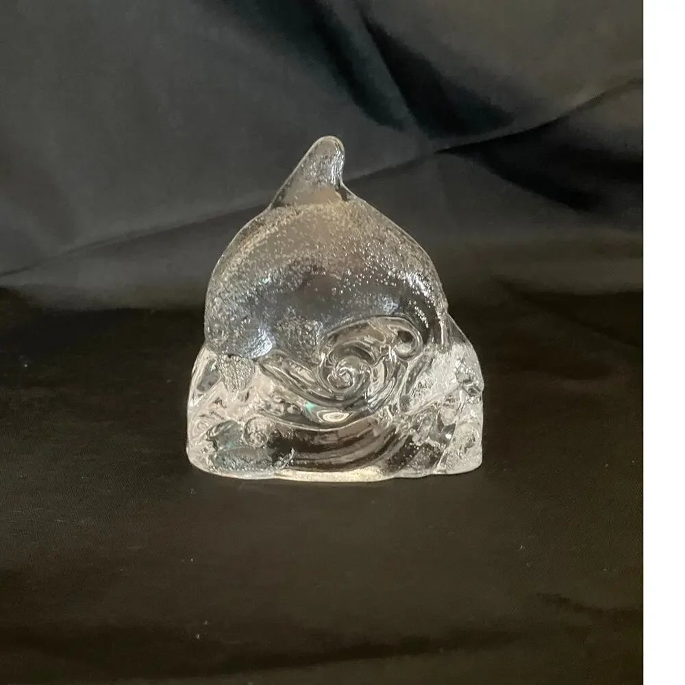 Retired PartyLite Dolphin Candle Holder Riding Waves No Chips Cracks - Picture 10 of 10